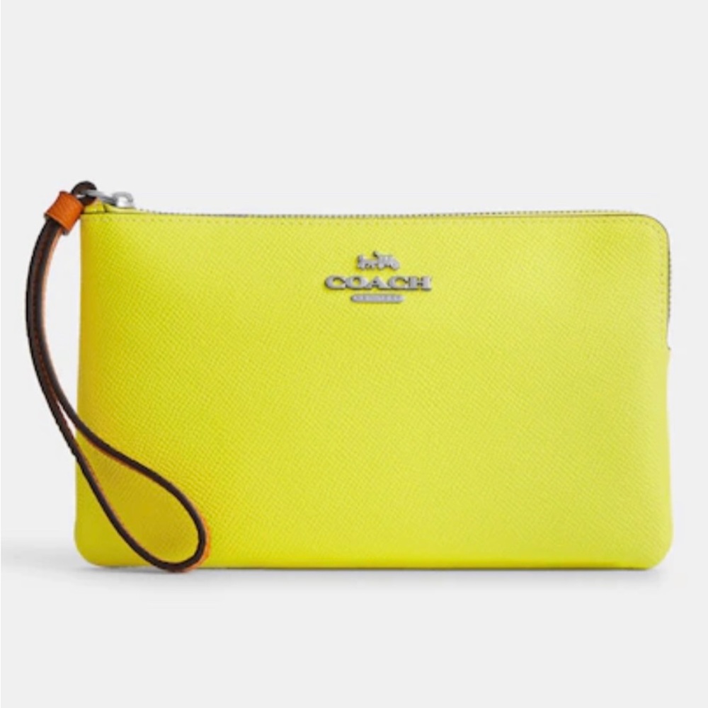 Coach Large Corner Zip Wristlet In Colorblock